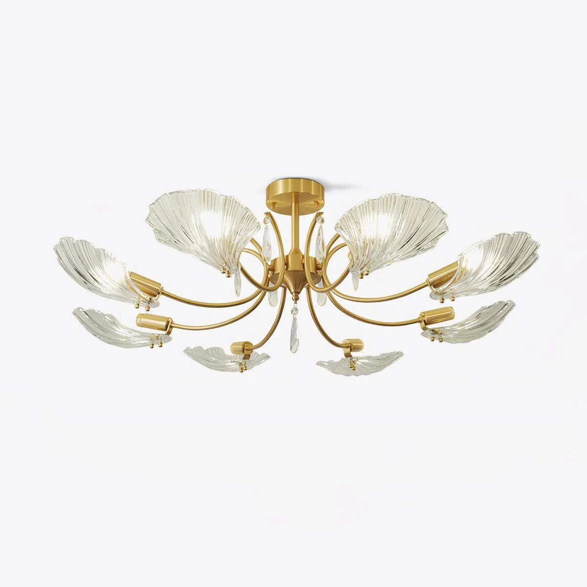 Powerful Shell Brass Ceiling Lamp World-Class