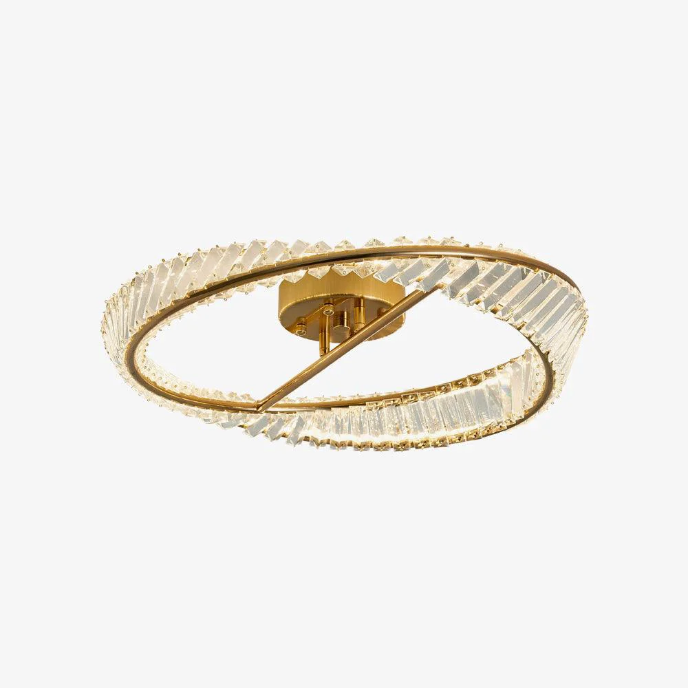 Optimized Crystal Rings Ceiling Lamp Effective