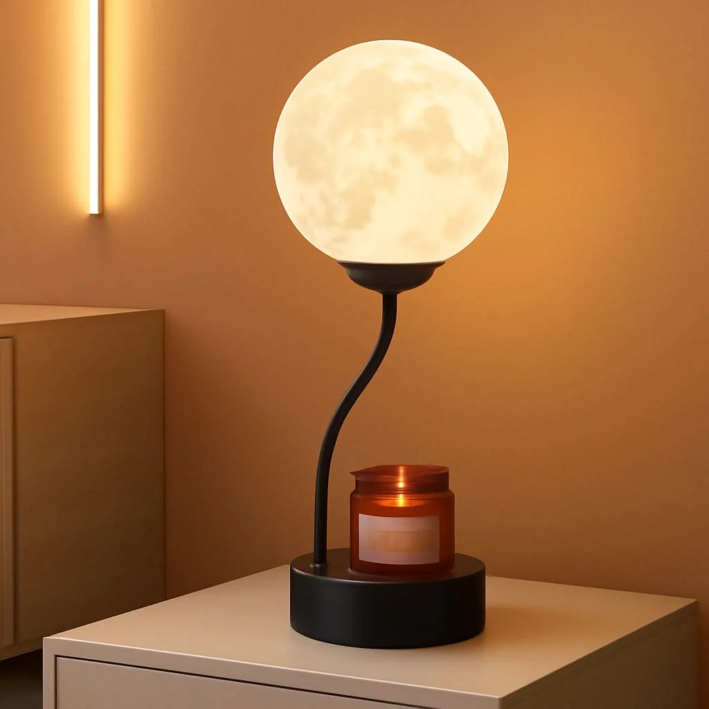 Convenient Energy Efficient Candle Warmer Lamp 7 Colors Moonlight Responsible