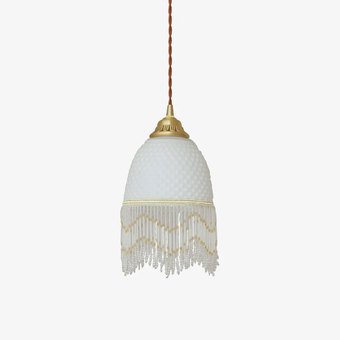 Convenient Mesh Tassel Glass Pendant Light Trusted