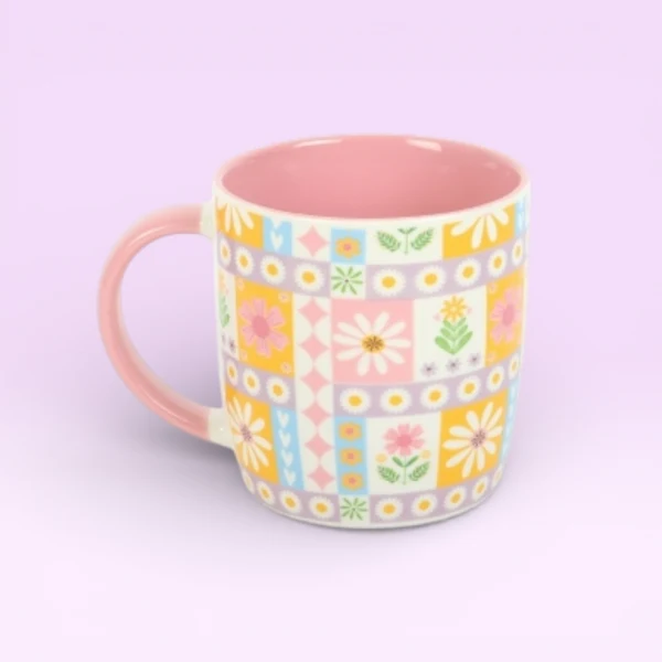 Efficient Floral Patch Mug First-Class