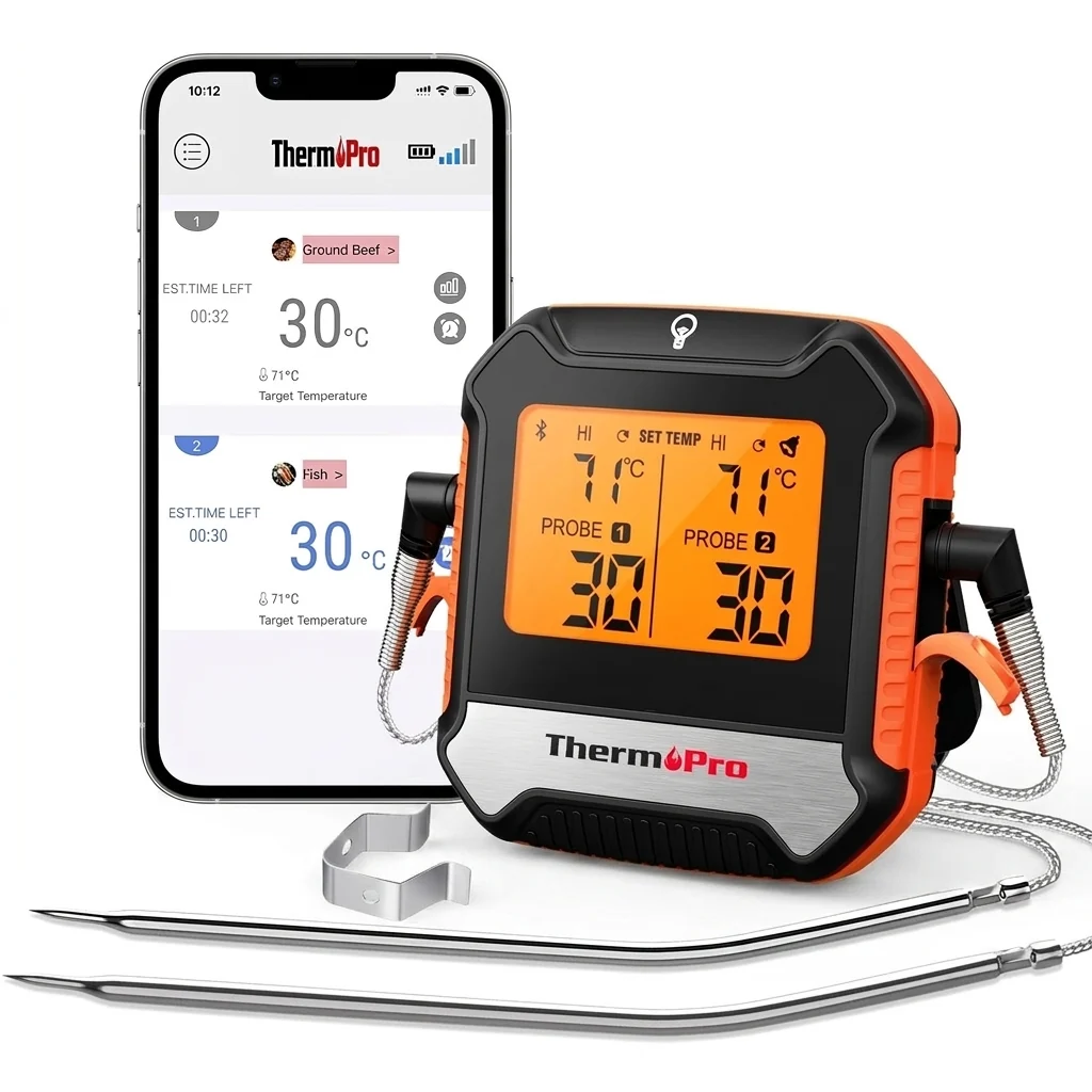 Artisan Wireless Meat Thermometer Bluetooth App Dual Probes Reusable