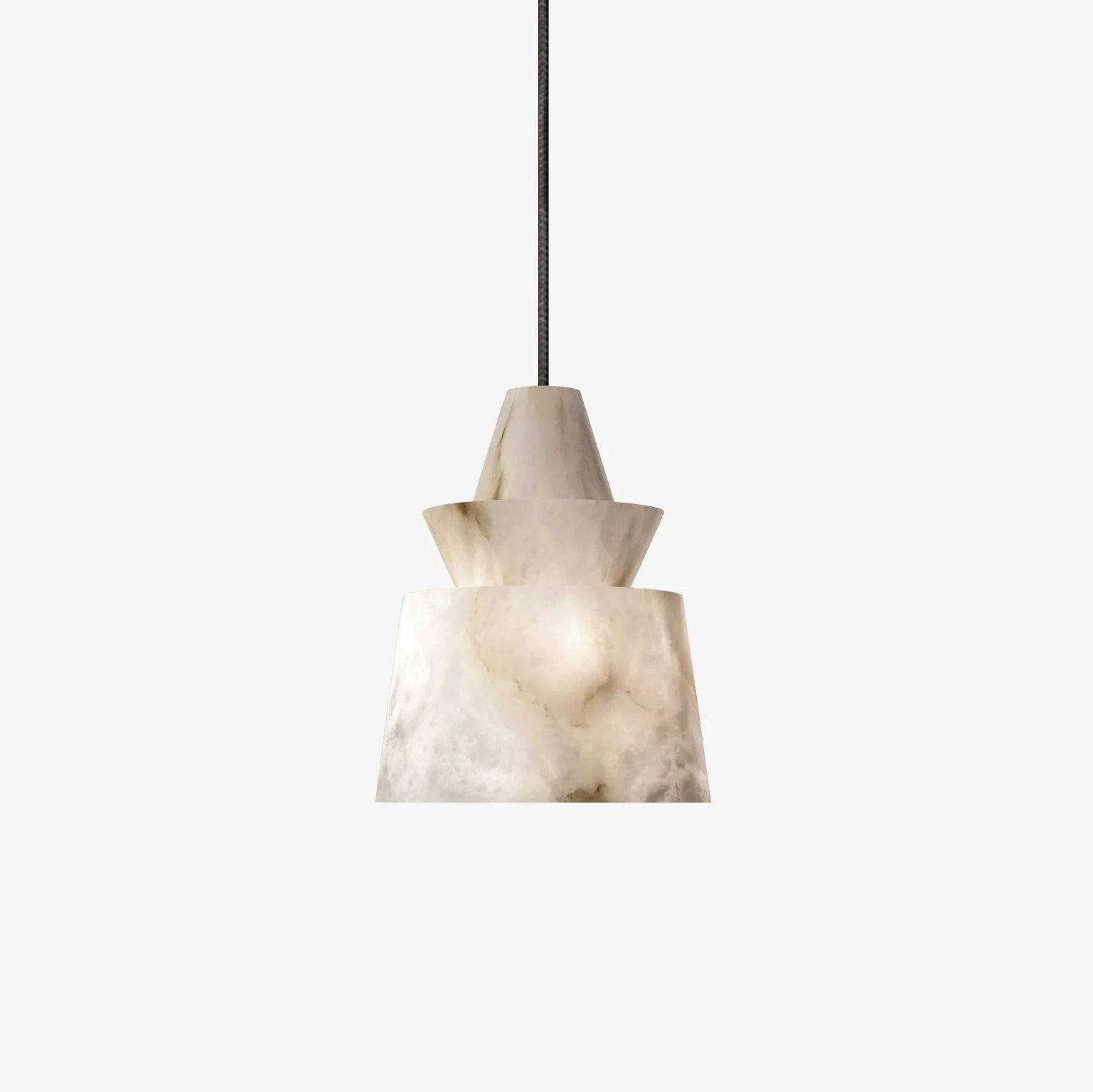 Comfortable White Alabaster Pendant Light Elegant