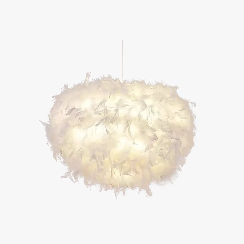 Flexible O'Moore Nordic Art Deco Feather Pendant Light White Pink Classic