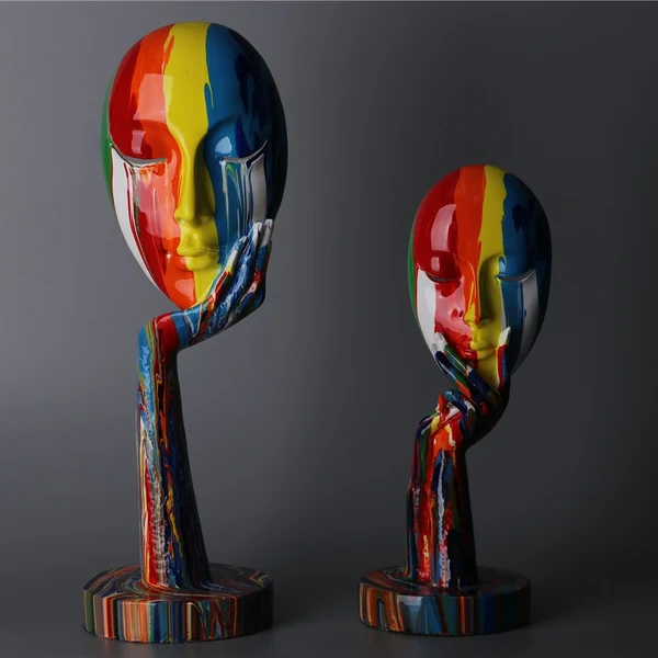 High-Grade Colorful Thinking Face Decorative Figurine Outstanding