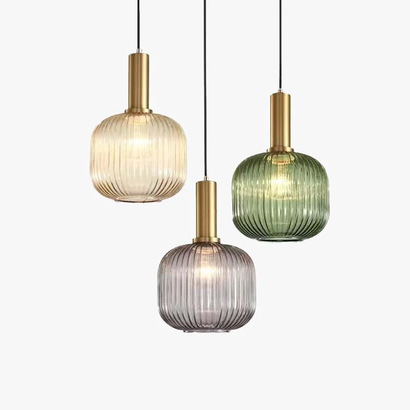 Advanced Hailie Pendant Light Crystal Moru Glass Cognac Green Gray Kitchen Island Responsible