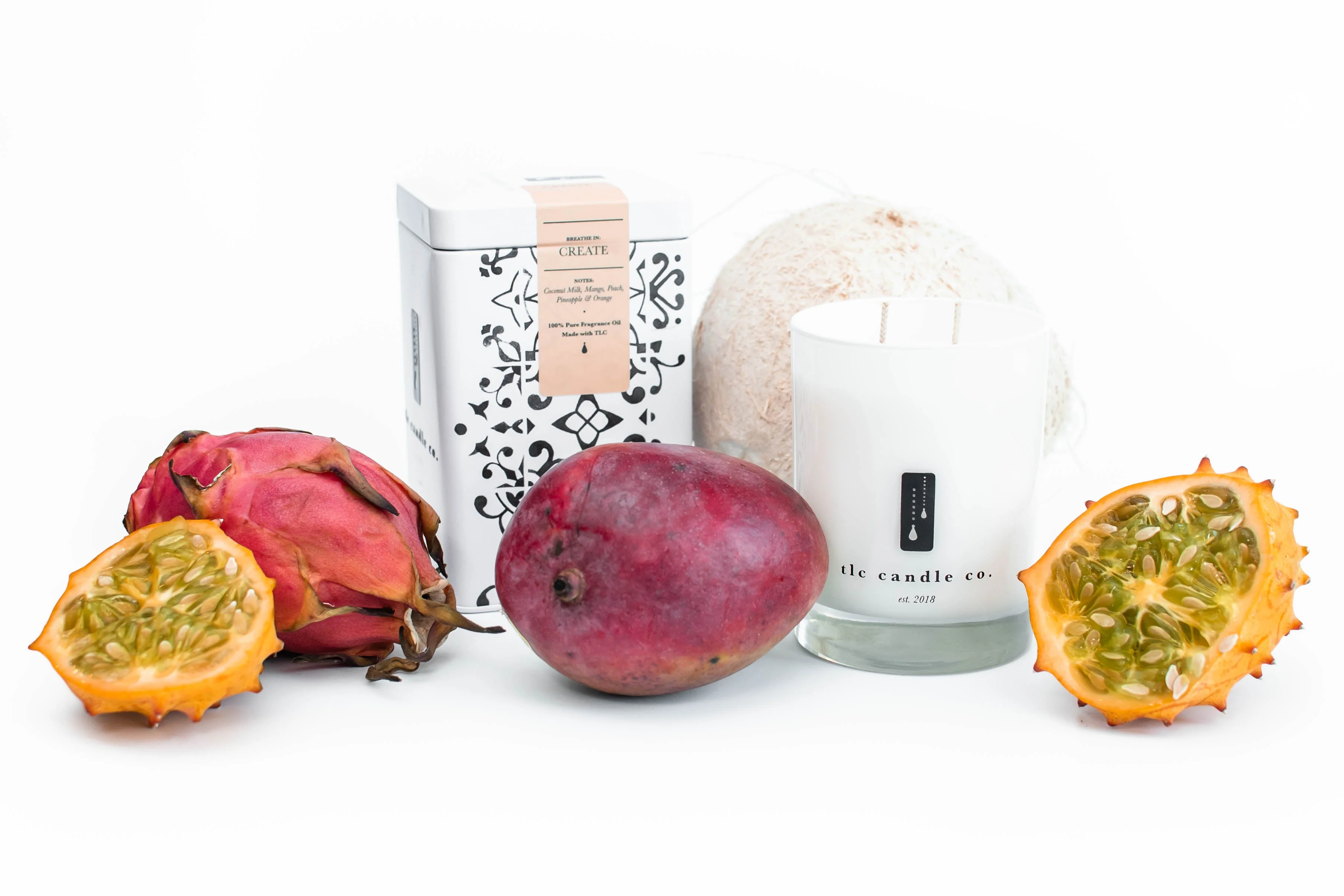 Efficient Create - Coconut and Tropical Fruits Soy Candle Sustainable