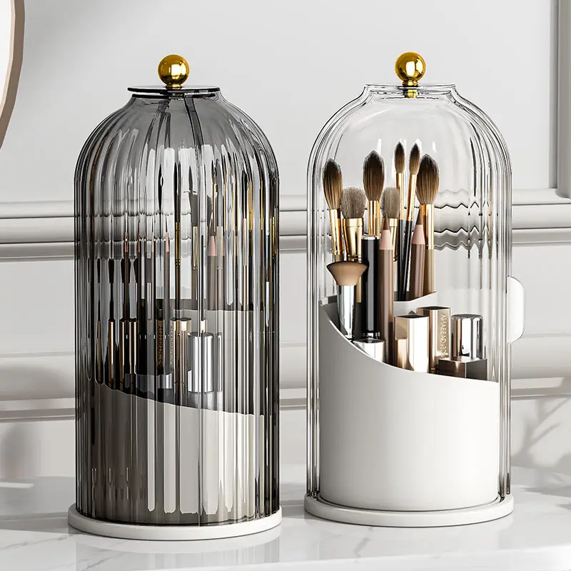 Sophisticated 360° Rotating Cosmetics Organiser with Dust Lid Safe