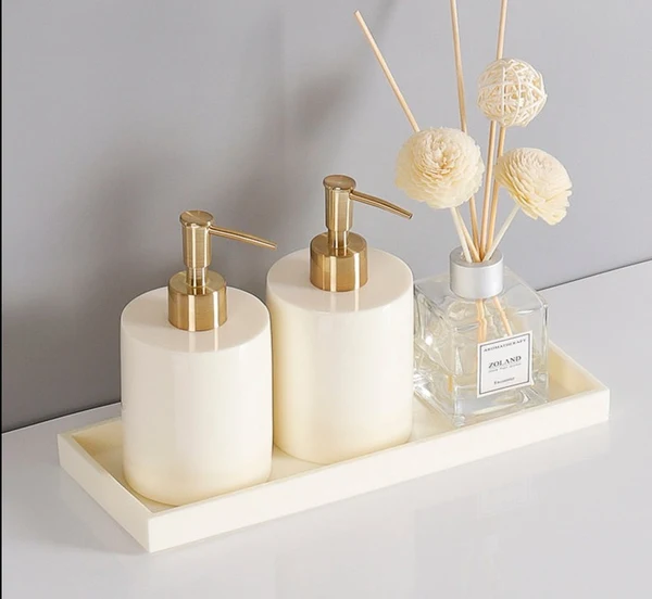 Innovative Beige Color Luxury Bathroom Accessory Set Original Design