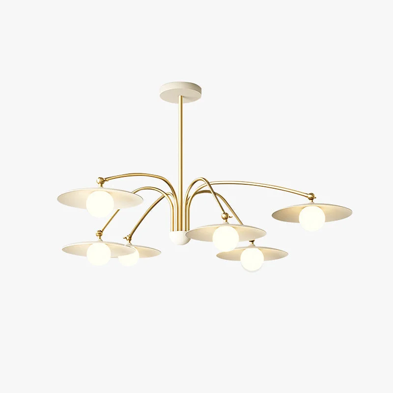 Solid Cairns Minimalist Blown Metal Pendant Light White Gold Recyclable