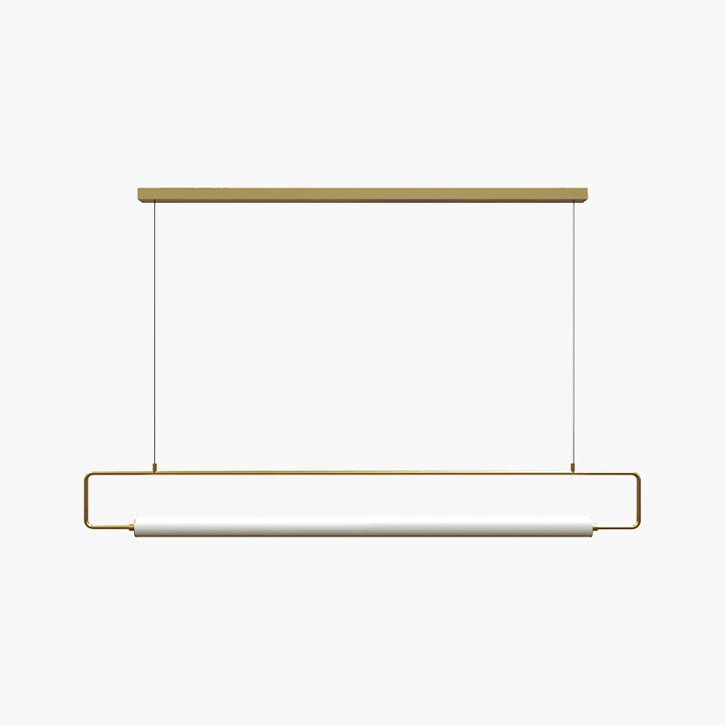 Sophisticated Edge Modern Minimalist rectangular Metal Acrylic Pendant Light Gold Black Fine