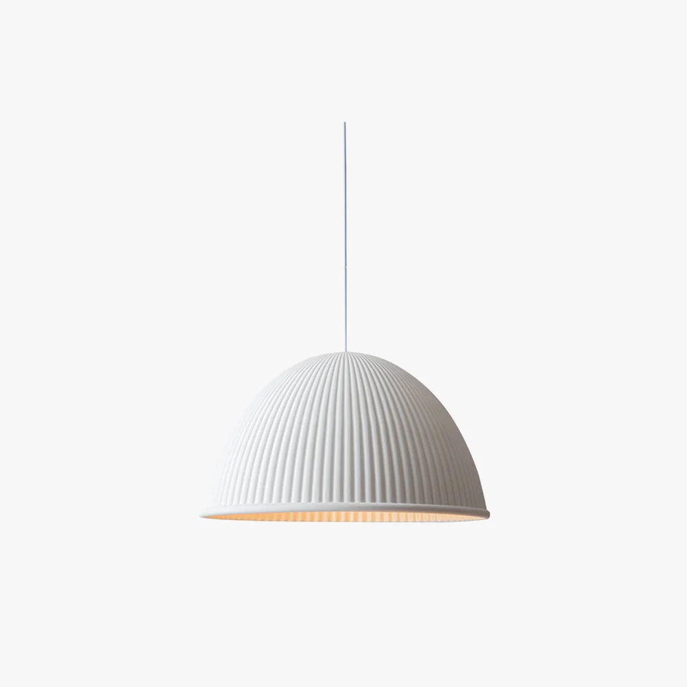 High-Grade Morandi Modern Semi Resin Pendant Light Gray Black White Traditional