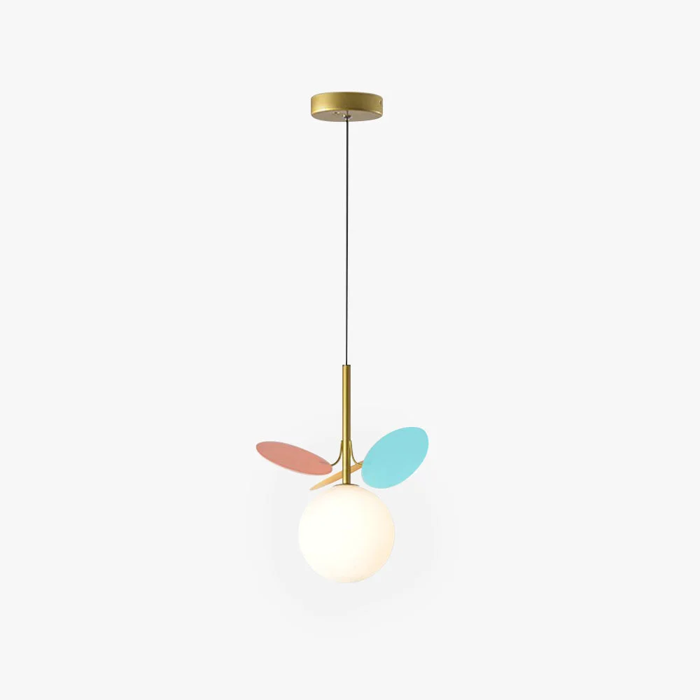 Durable Jevon Art Deco Globe Pendant Light Multi-Color White Metal Glass Comfortable