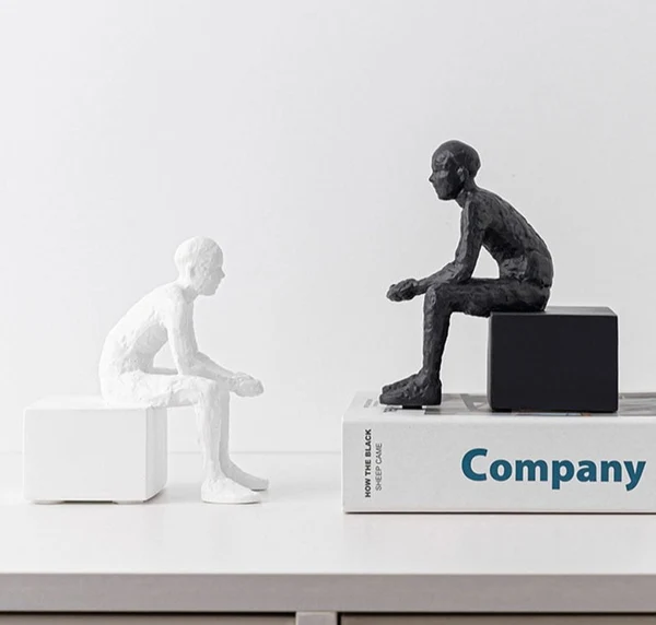 Efficient Modern Abstract Sitting and Observing Sculpture Fast