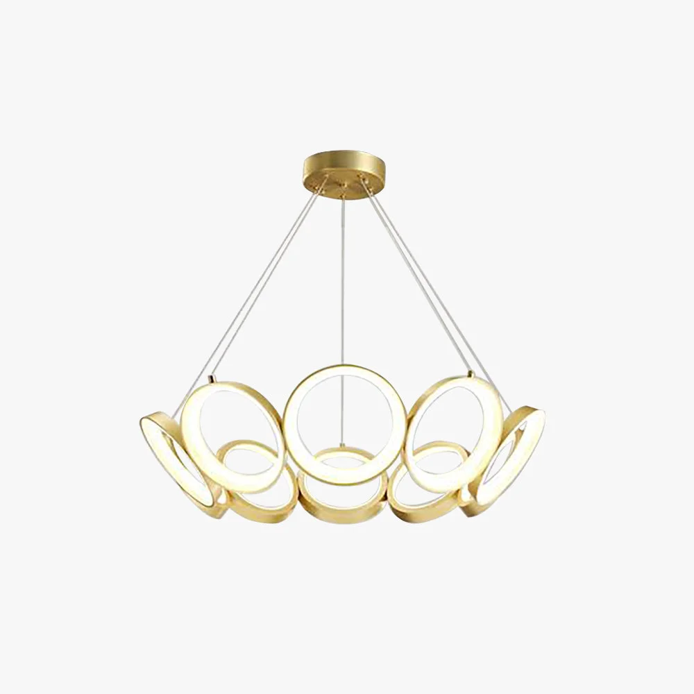 Consistent Arisha Luxury Ring Metal Pendant Light Gold Organic