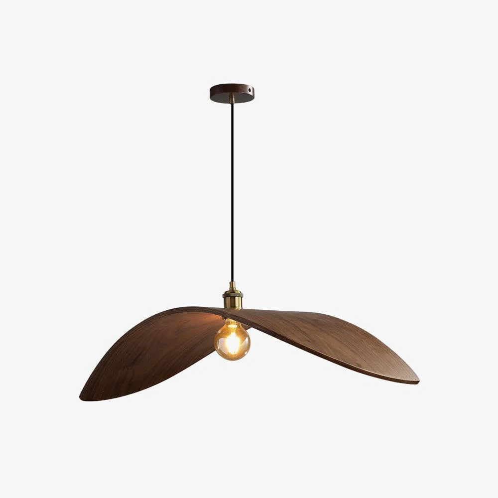 Excellent Ozawa Curved Art Pendant Light Metal Wood Certified