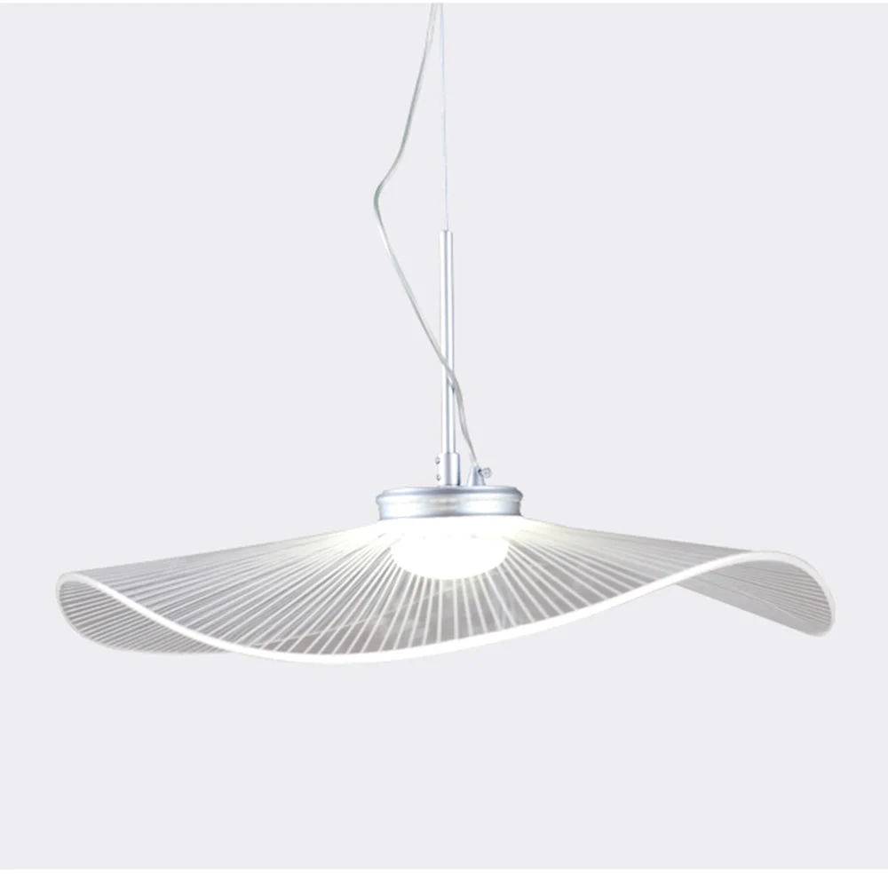 Responsible Carins Designer Lotus Leaf Shaped Metal Pendant Light White Authentic