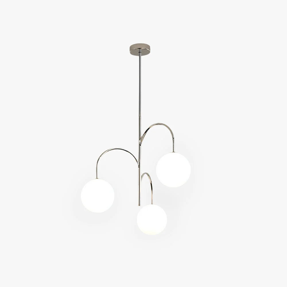 Next-Generation Valentina Bauhaus Modern Chrome Pendant Light 3 Heads High-Grade