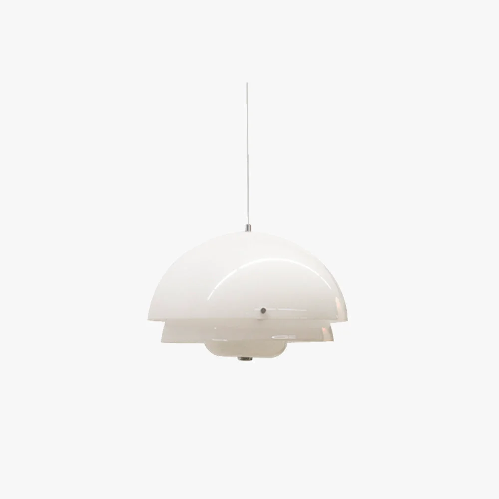 Verified Hailie Dome Shape White Pendant Light Advanced