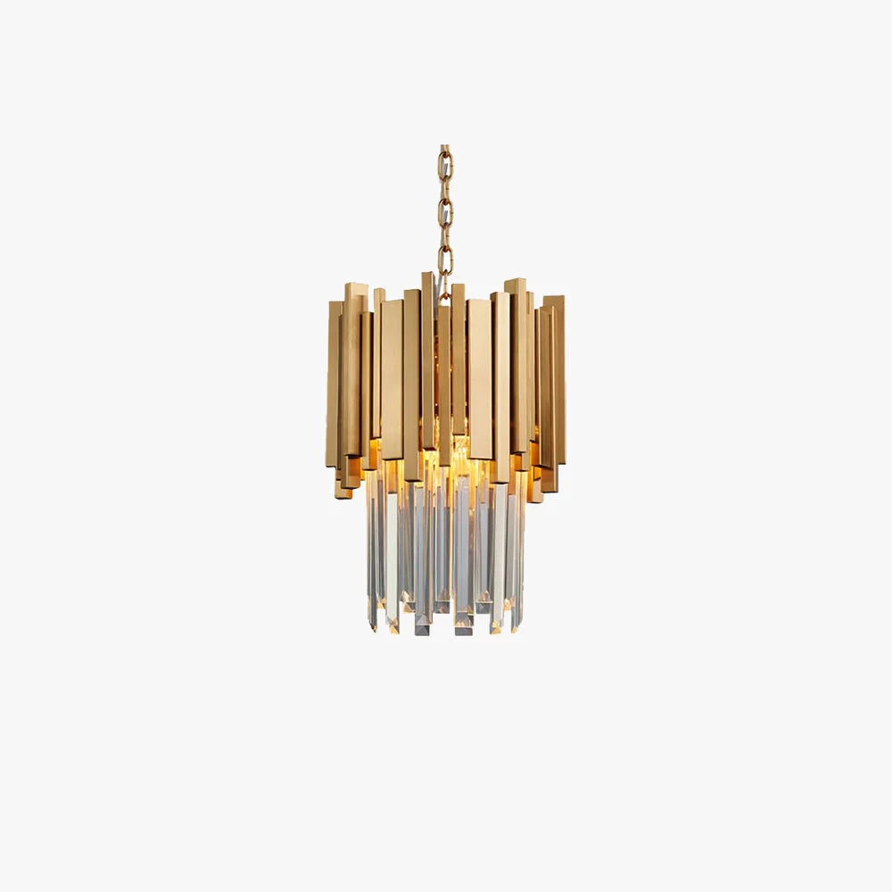 Trendy Kristy Modern Crystal Pendant Light Gold Chrome Living Room Artisan