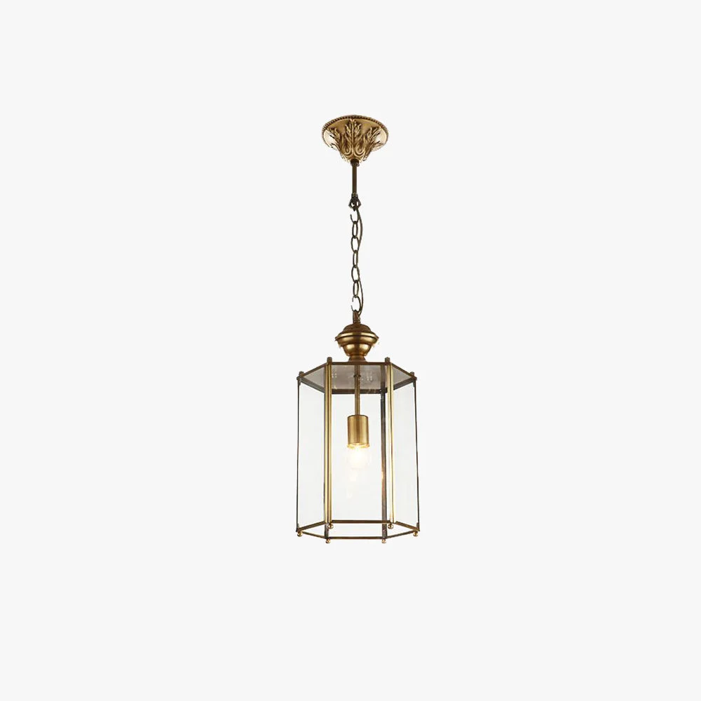 Functional Sanna Brass Clear Glass Pendant Light 7.8 Top-Quality