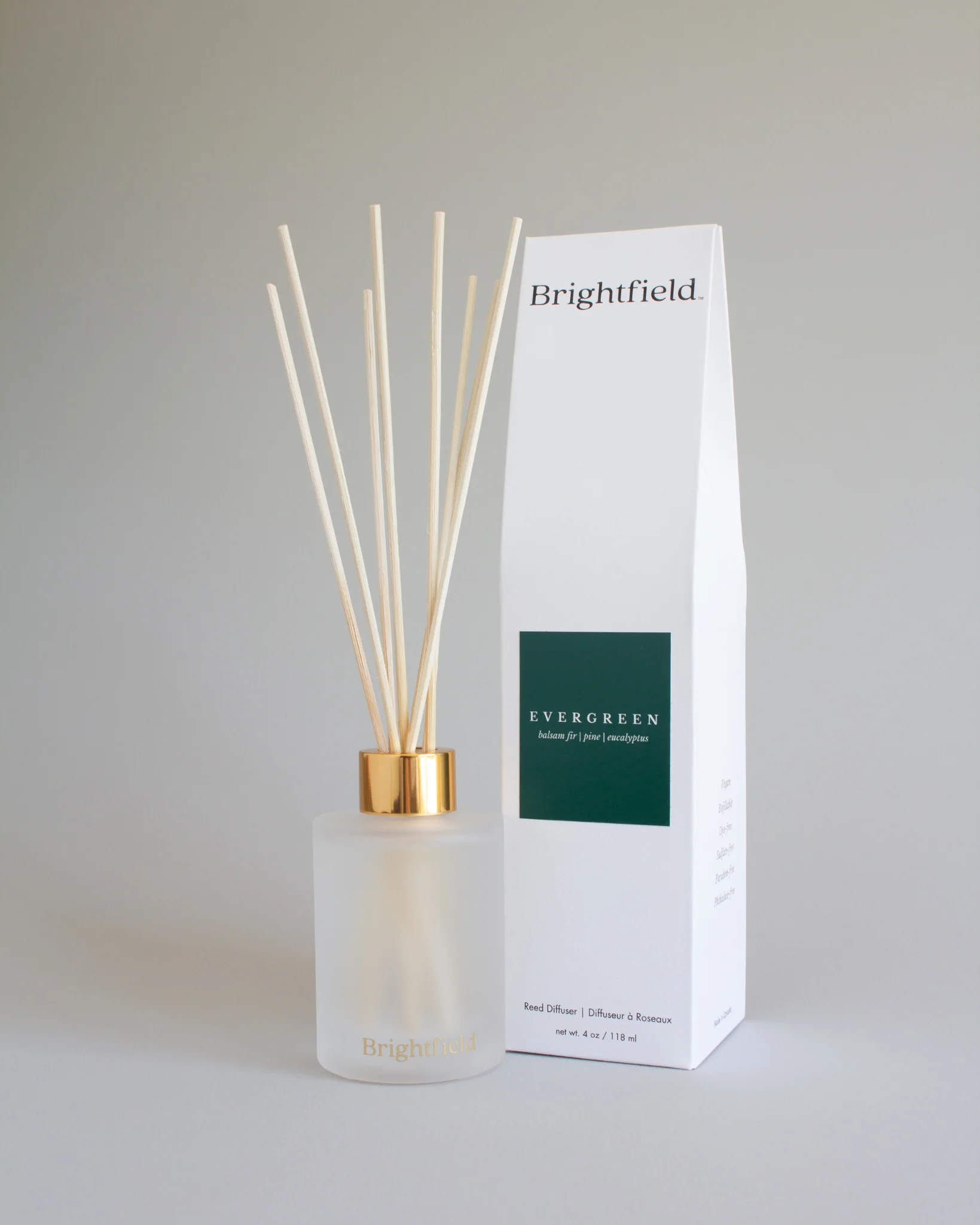 Relaxed Evergreen Non-Toxic Sustainable Natural Reed Diffuser Reusable