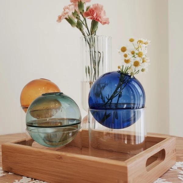 Elegant Colorful Glass Ball Vase Proven