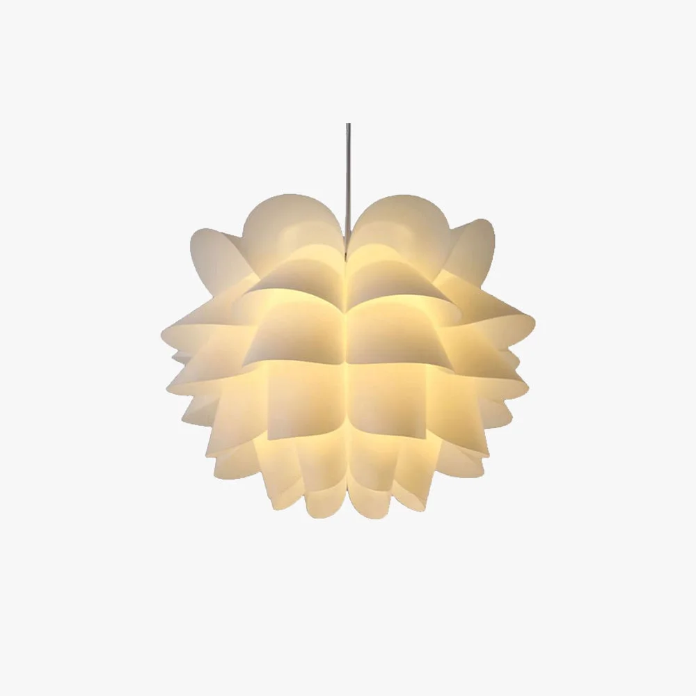 Easy-to-Use Cairns Nordic White Flower Pendant Light Consistent