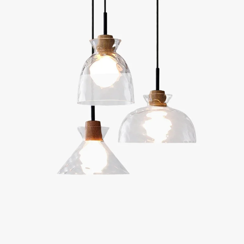 Smart Levy Minimalist Geometric Glass Pendant Light Dining Room Safe