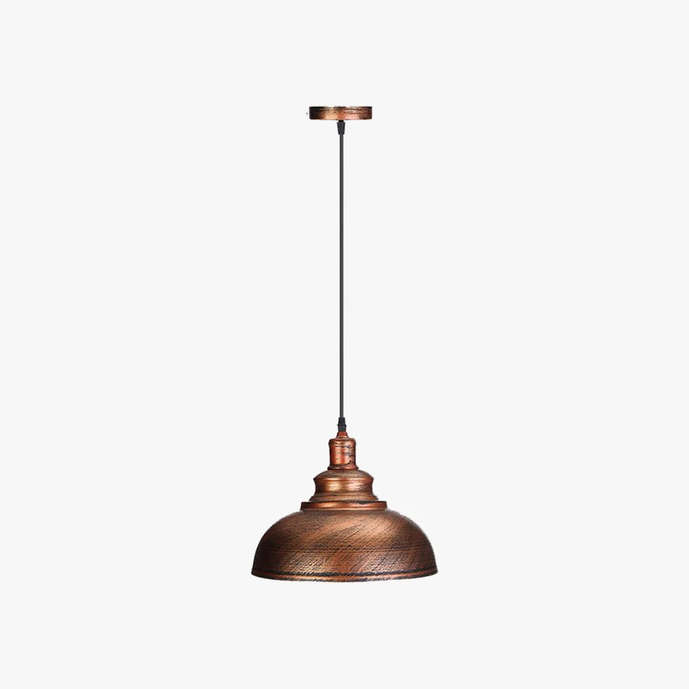 Breathable Cooley Pendant Light Dome Industrial Metal Black White Copper Gray Cafe Detailed