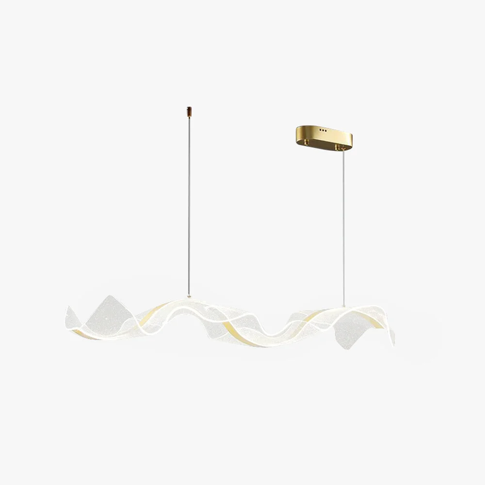Original Kirsten Pendant Light Designer Wave Acrylic White Gold Dining Room Eco-Friendly