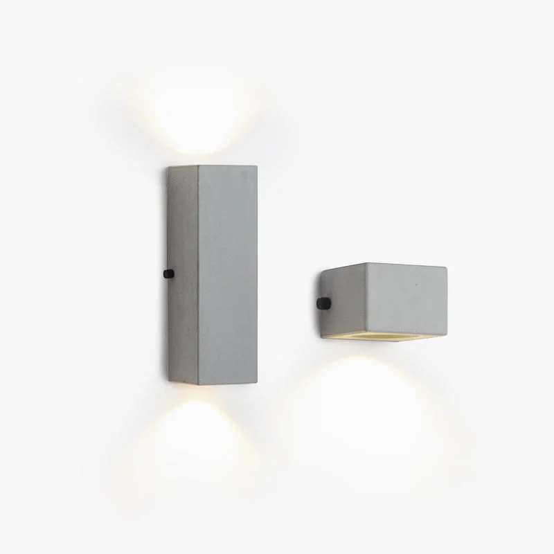Top-Quality Orr Minimalist Cement Square Outdoor Wall Lamp White Refined