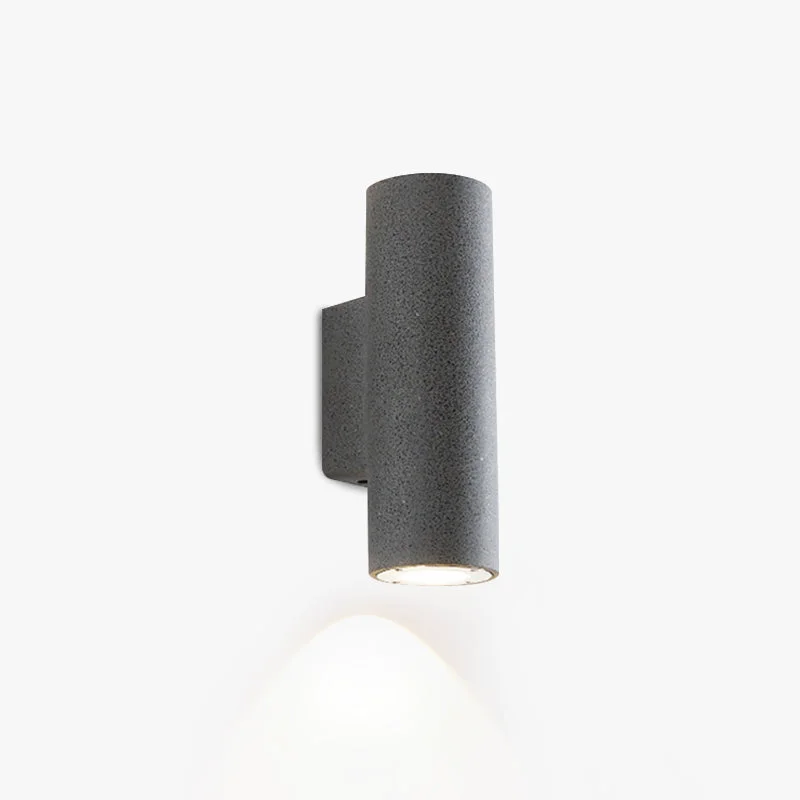 Top-Quality Orr Minimalist Cylindrical Double-headed Cement Outdoor Wall Lamp Black White Healthy