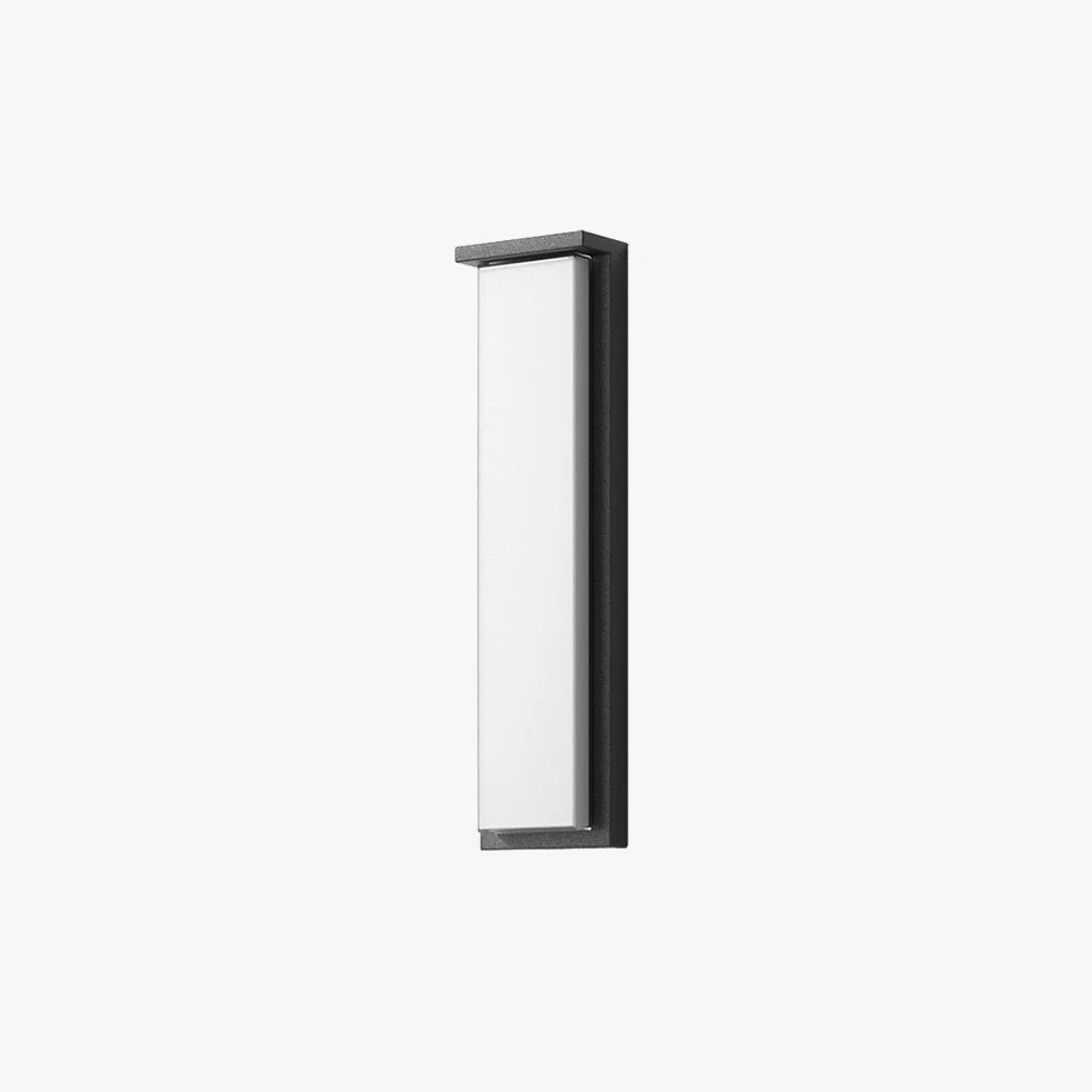 Healthy Orr Modern Minimalist Rectangular Metal Outdoor Wall Lamp Black Relaxed