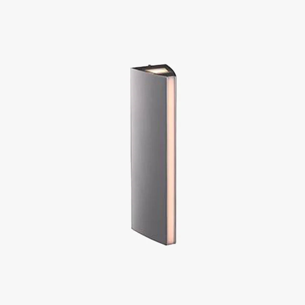 Advanced Orr Modern Triangular Prism Metal Outdoor Wall Lamp Black Silver Dependable