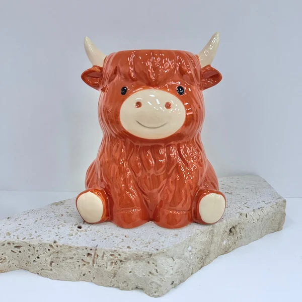 Solid Highland Cow Tealight Warmer Minimalist