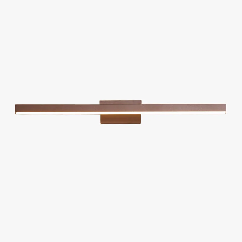Smart Leigh Modern Linear Metal Wall Lamp Mirror Front Coffee World-Class
