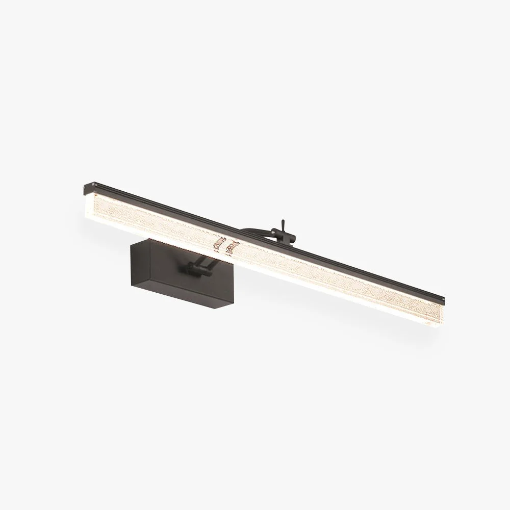 Lightweight Edge Minimalist Linear Metal Acrylic Mirror Front Vanity Wall Lamp Black White Silver Trusted