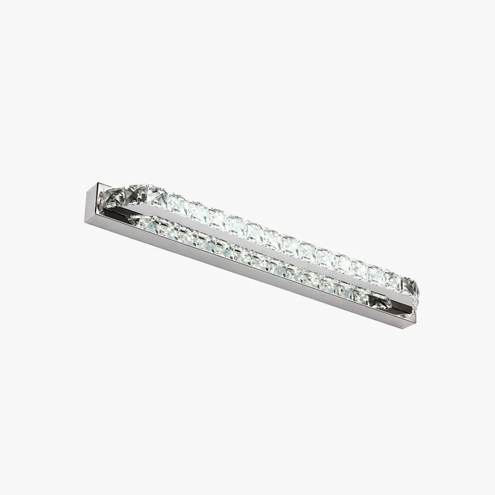 Top-Quality Kristy Luxury Linear Crystal Mirror Front Vanity Wall Lamp Silver Healthy