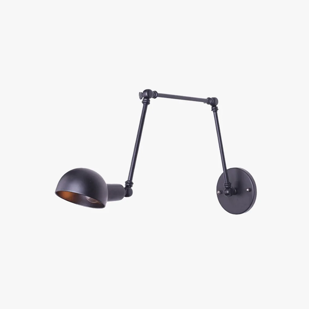 Elegant Brady Vintage Adjustable Metal Wall Lamp Black Bedroom Next-Generation
