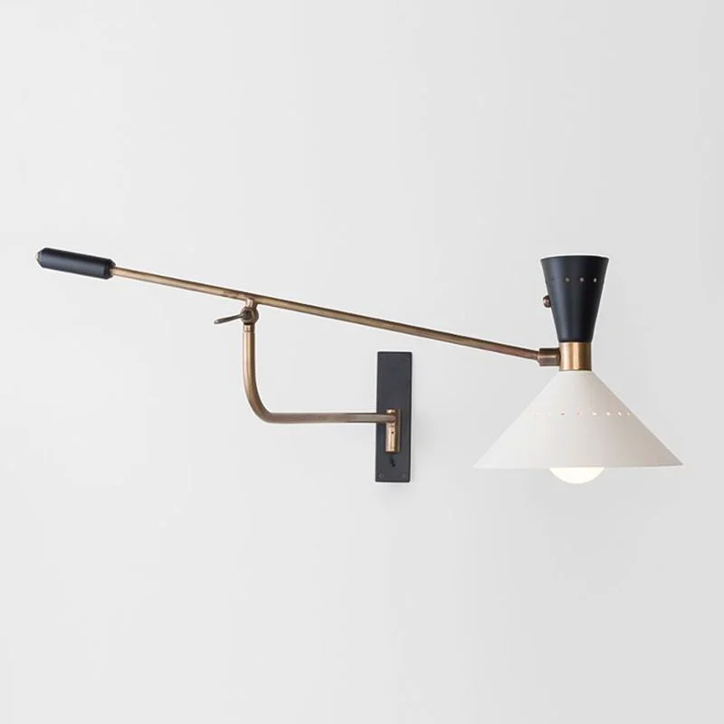 Environmentally Friendly Carins Wall Lamp Nordic Creative Adjustable Metal White Bedroom Smooth