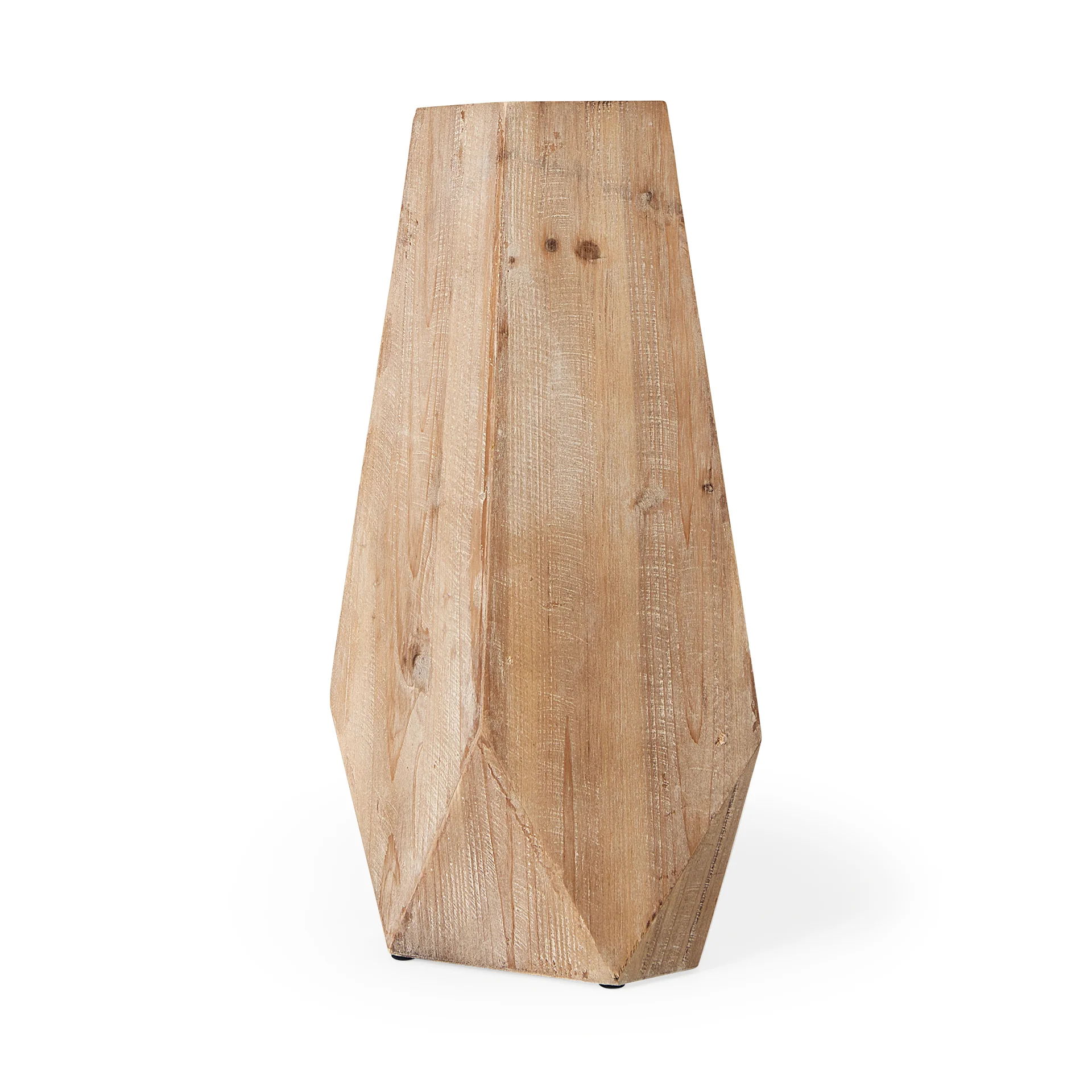 Allen I Large Natural Wooden Base Oval Vase Exceptional