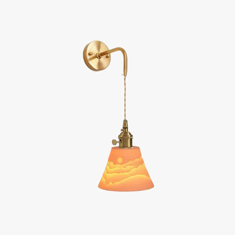 Innovative Lottie Modern Cone Wall Lamp Metal Ceramics Enhanced