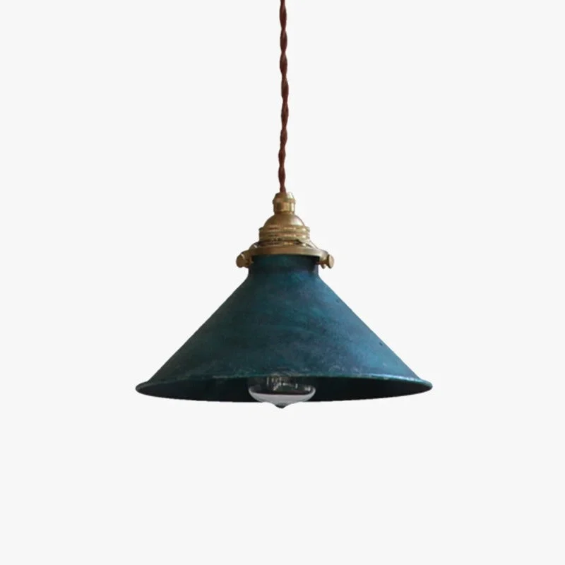 Durable Alessio Vintage LED Rustic Pendant Light Metal Blue Kitchen Balcony Practical