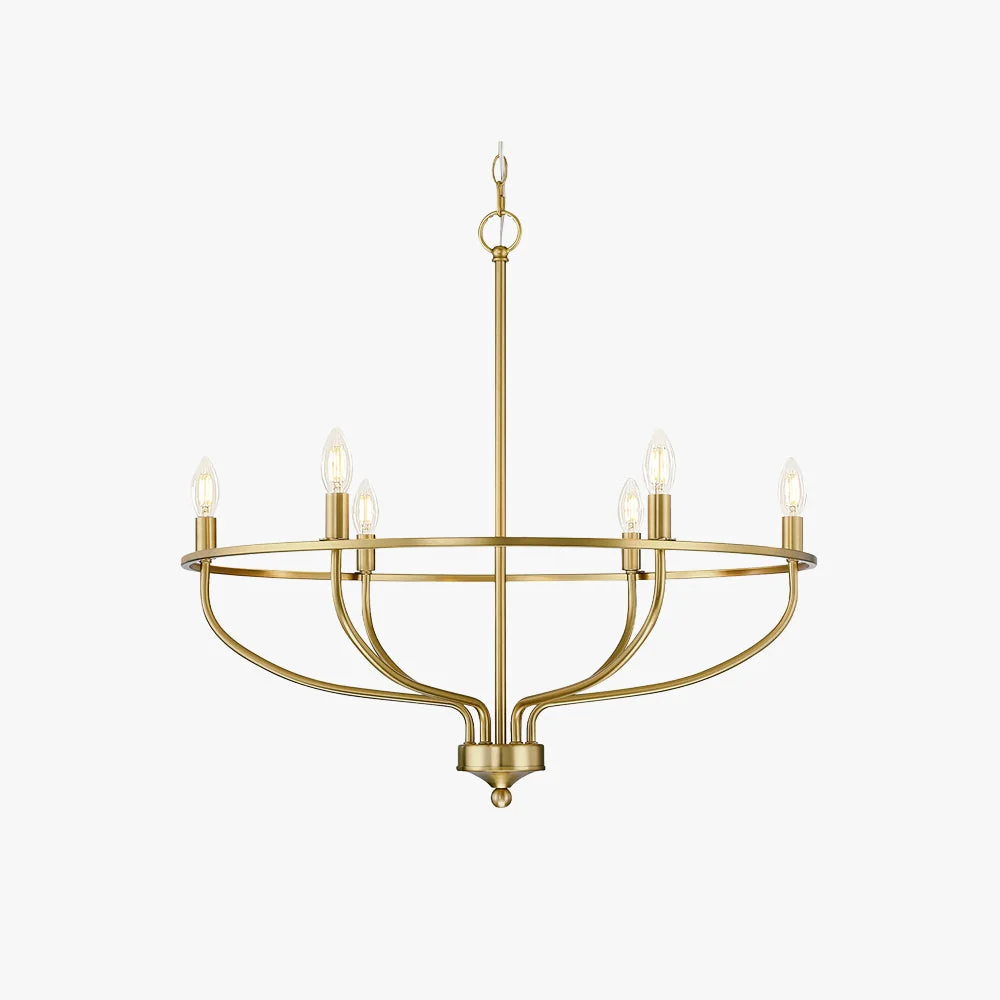 Certified Silva Industrial Metal Candle Chandelier Black Champagne Living Room Bedroom Refined