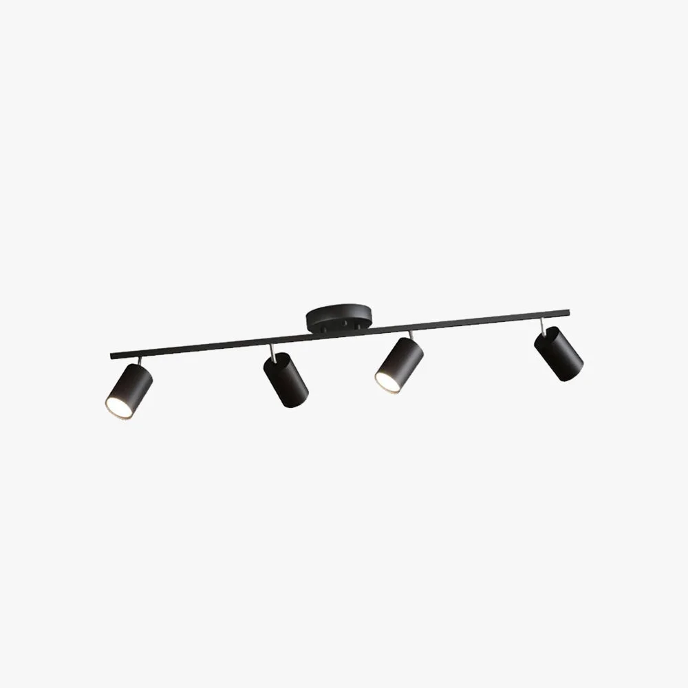 Lightweight Freja Cylindrical Modern LED Semi Flush Mount Spotlight Black White Relaxed