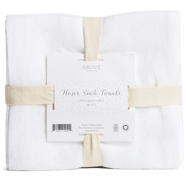 Classic Grove Co. Organic Cotton Flour Sack Towels – Absorbent Versatile for Daily Use Eco-Friendly