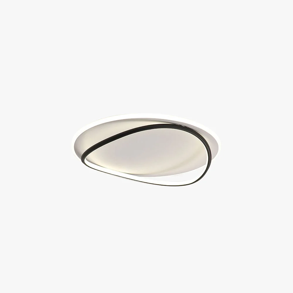 Genuine Quinn Flush Mount Ceiling Light Ring Modern Black White Dining Room Dependable