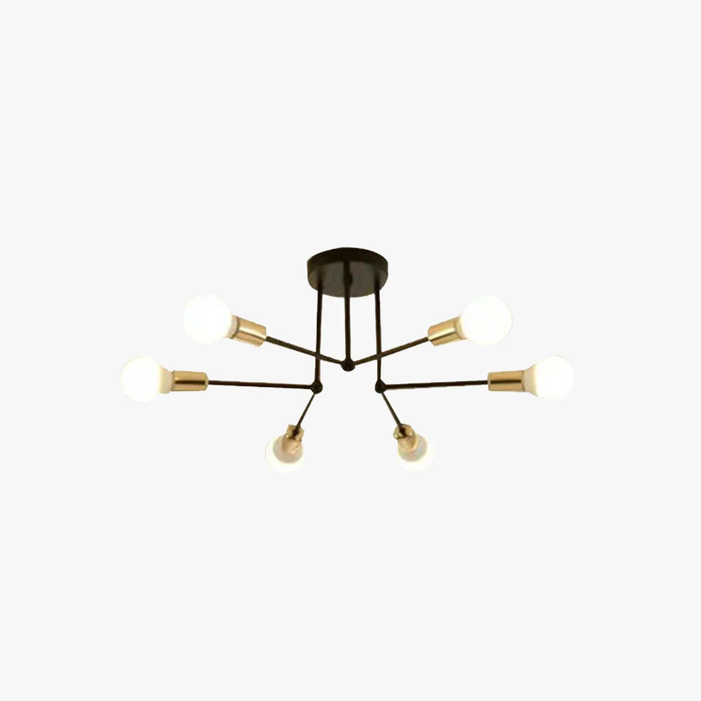Secure Valentina Flush Mount Ceiling Lights Linear Industrial Metal Glass Bedroom Breathable