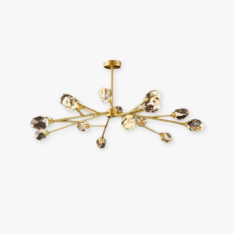 Lightweight Kristy Luxurious Crystal Chandelier Living Room Golden Refined